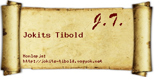 Jokits Tibold névjegykártya